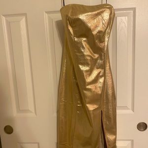 Never used gold midi dress!